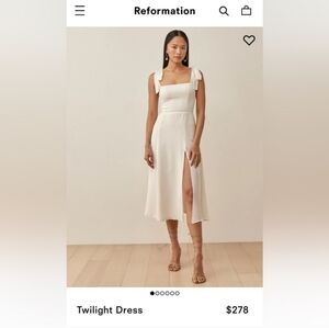 Reformation Twilight Dress Ivory